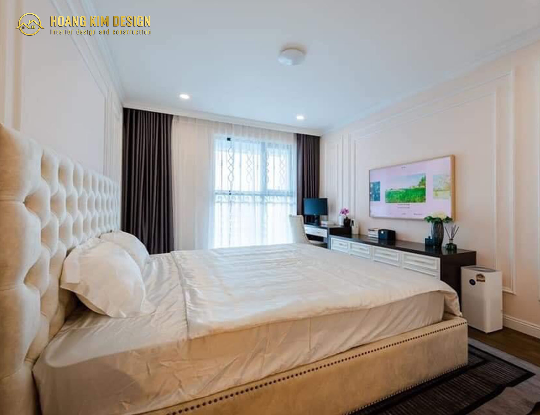 Phòng ngủ lớn được thiết kế tận dụng tối ưu diện tích