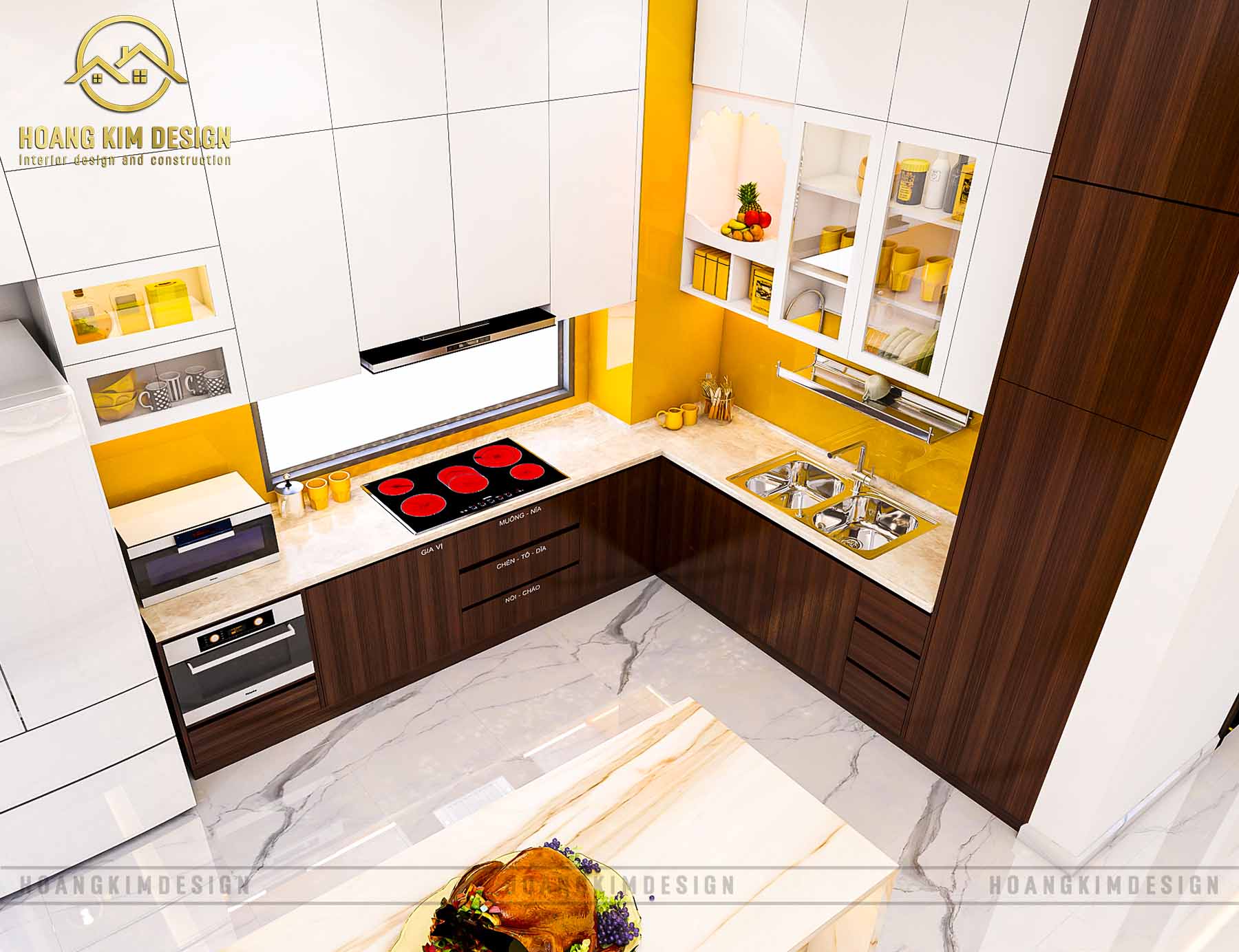 Thiết kế nội thất phòng bếp anh Chinh