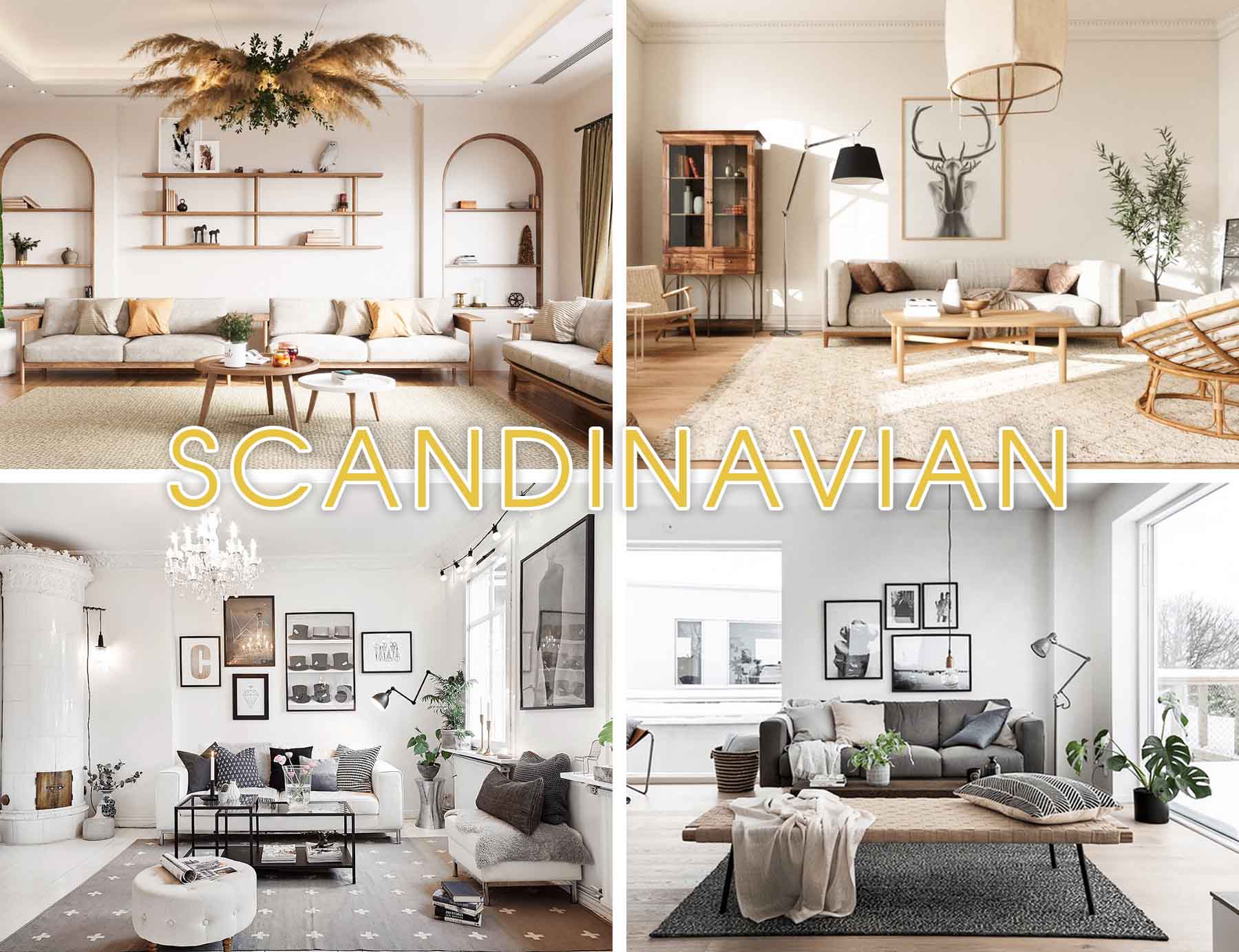 Thiết kế nội thất phòng khách theo phong cách Bắc Âu (Scandinavian)